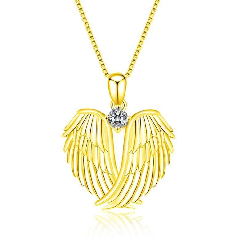 Wholesale Angel Wings Diamond Necklace